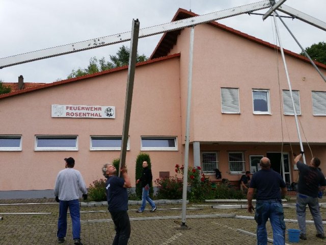 Zeltaufbau